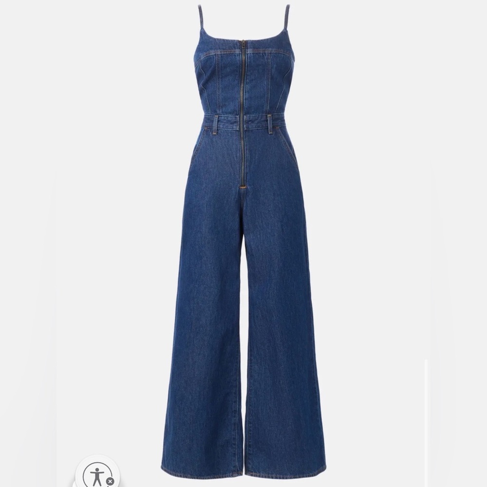 Levi's Blue Denim smashing dark wash Bustier Jumpsuit small